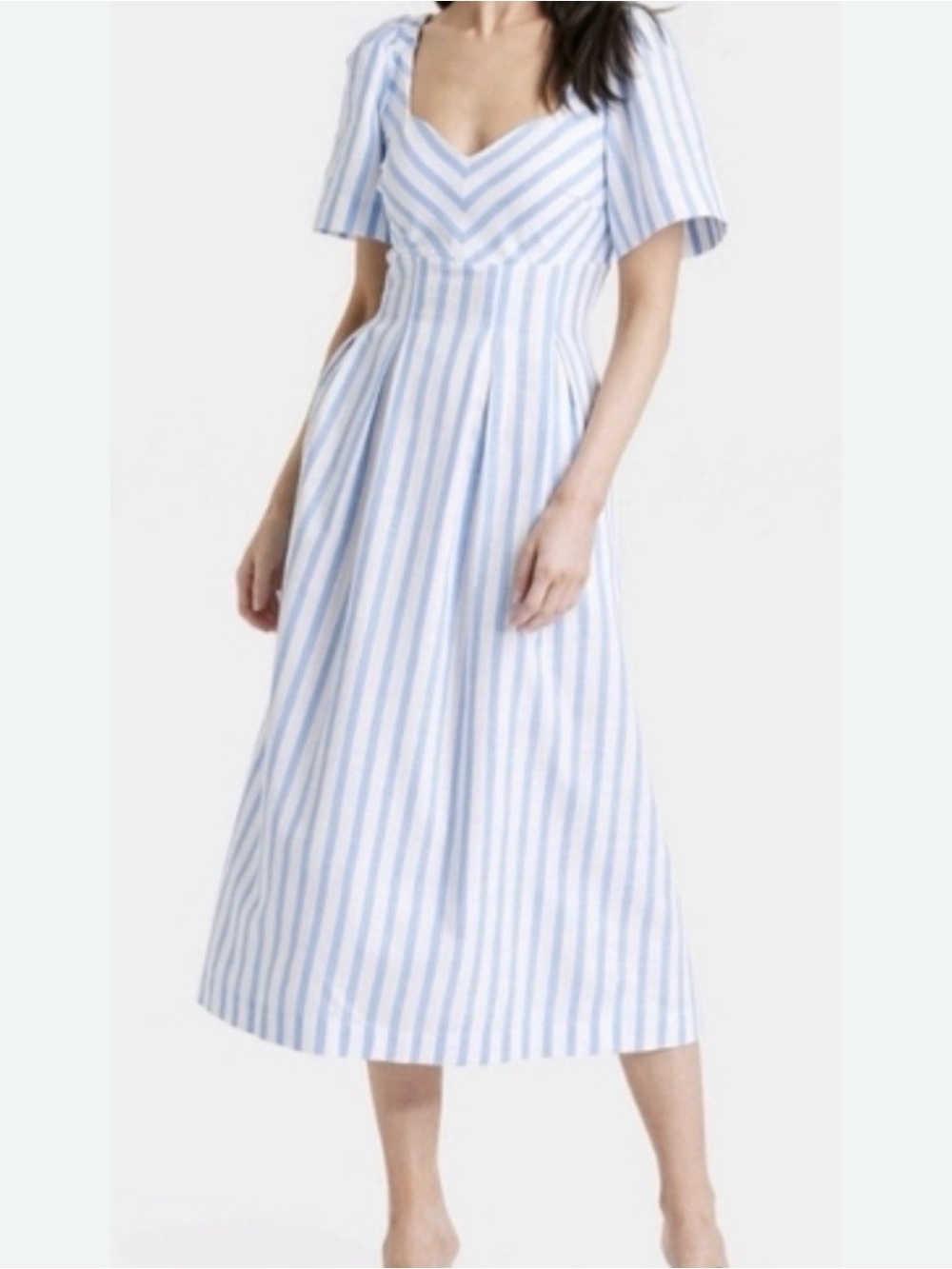 a new day Blue and White Striped Dress